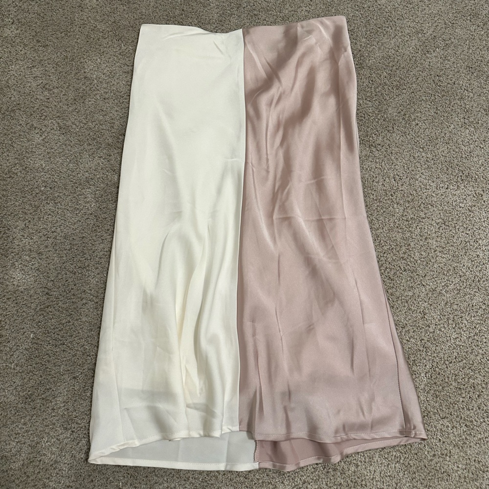 Callie Danielle satin midi skirt